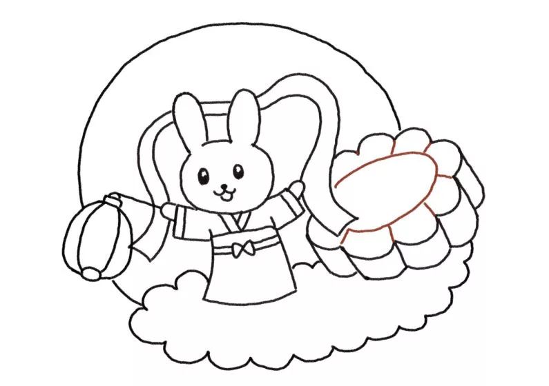 中秋节赏月的图片简笔画