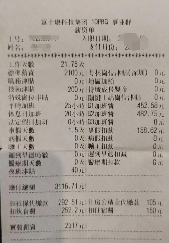「电子厂普工薪资PK」——捷普VS富士康