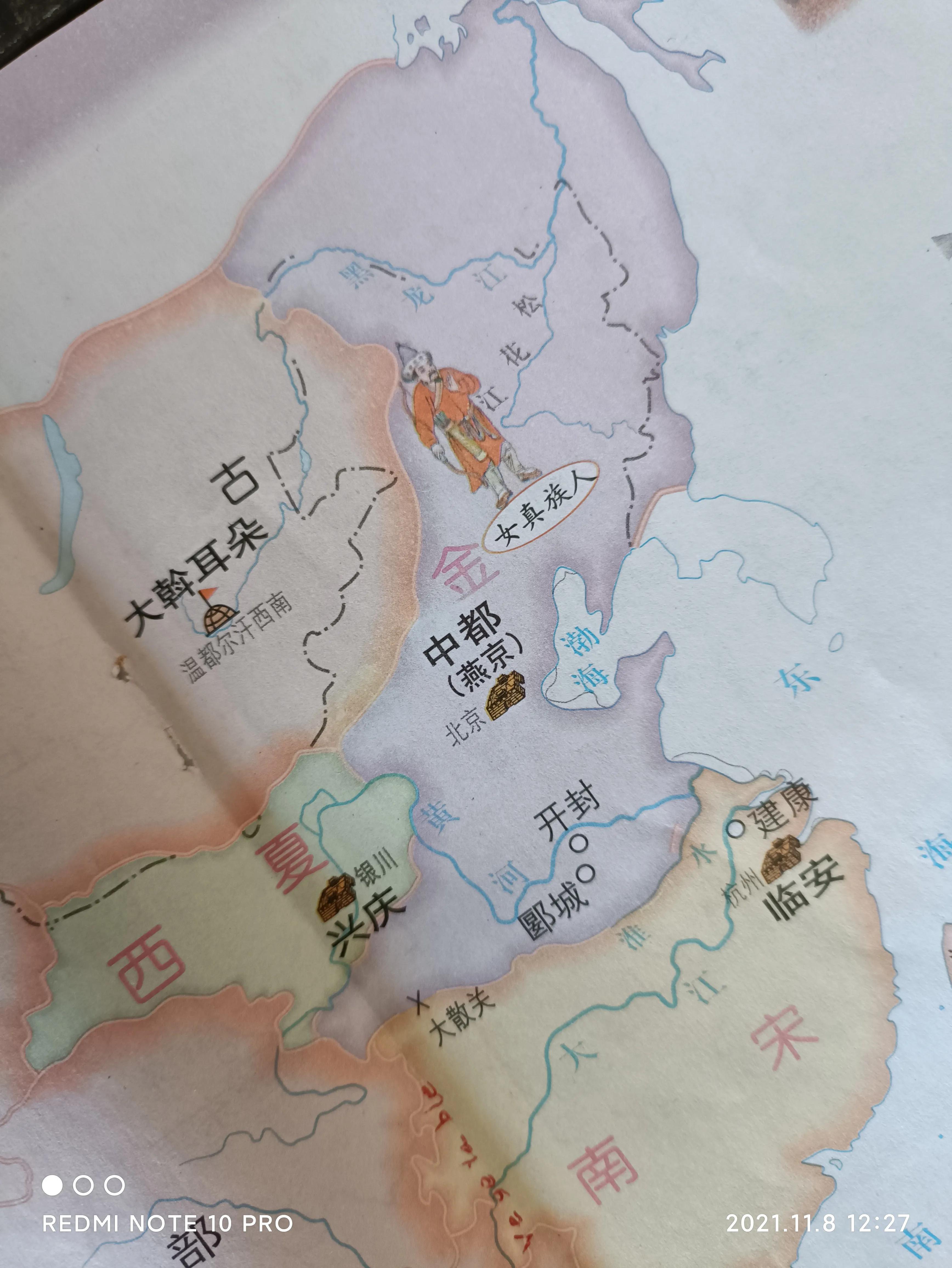 西夏、辽(西辽)、金,在鼎盛时期,在今什么地方