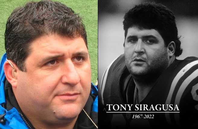 NFL传奇球星托尼·西拉古萨（Anthony Siragusa）辞世，享年55岁。（图／取自推特）